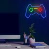 Gamepad mintás LED neon lámpa, falra akasztható világítás, USB csatlakozóval