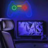 Gamepad mintás LED neon lámpa, falra akasztható világítás, USB csatlakozóval