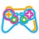 Gamepad feliratos LED neon lámpa - falra szerelhető dekor világítás USB csatlakozóval, multicolor fényekkel, tökéletes gamer szobába, nappaliba vagy ajándéknak