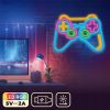 Gamepad feliratos LED neon lámpa,falra szerelhető világítás, USB csatlakozóval, multicolor