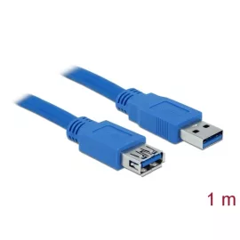   Delock USB 3.0-s hosszabbító A-típusú csatlakozódugóval > USB 3.0-s, A-típusú csatlakozóhüvellyel, 1 m, kék