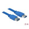 2m kék USB 3.0-s hosszabbító kábel (Delock)