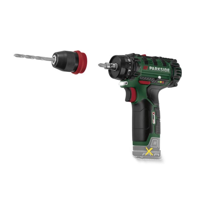 PARKSIDE® Akkus Fúrógép és Csavarbehajtó Cserélhető Tokmánnyal 12V-os (PBSA 12 F5)