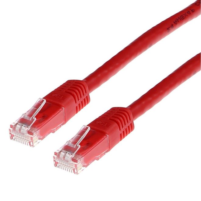 2m CAT6 UTP Patch piros kábel