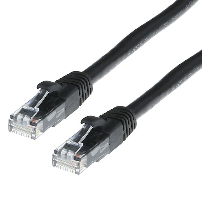 2m CAT6 UTP Patch fekete kábel