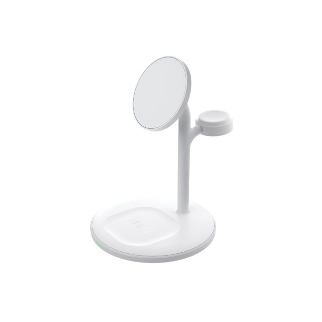MagScape Indukciós 3-az-1-ben MagSafe Töltőállomás, iPhone/Apple Watch/AirPods töltő, 15W, fehér