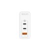 Univerzális 100W GaN Hálózati Telefon, Tablet, Kamera és Fényképezőgép Gyors Töltő, 2db USB-C, és 1db USB-A aljzattal + 1m USB-C to USB-C Kábel (Jellico - C118)