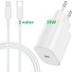 Apple iPhone-hoz, iPad-hez 25W Gyors Töltő + 2m Lightning to USB-C Kábel