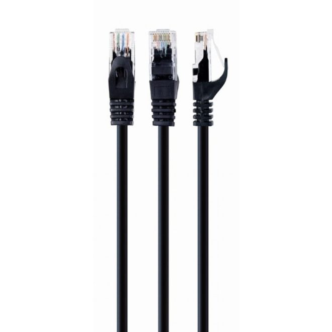 0,25m rövid CAT6e fekete UTP Patch kábel