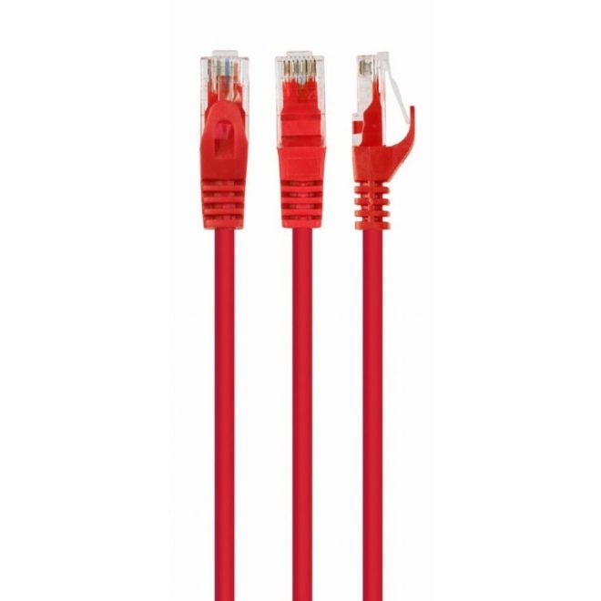 0,5m rövid CAT6e piros UTP Patch kábel