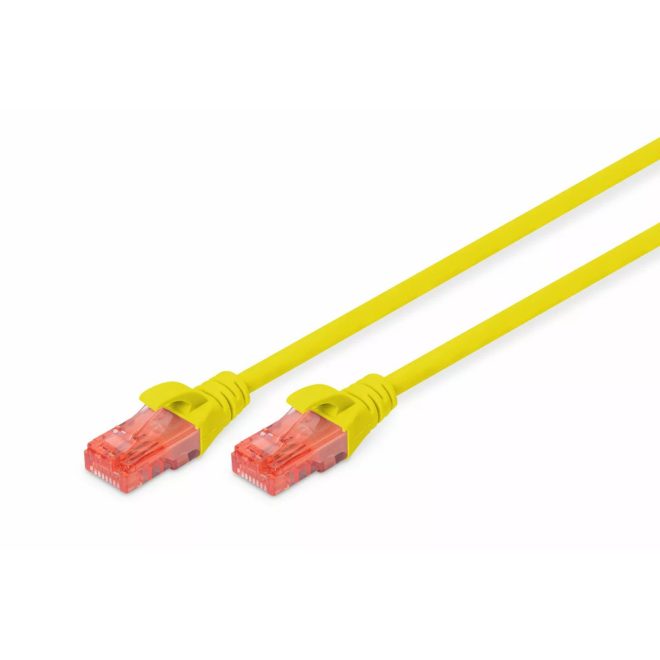 0,5m rövid CAT6e sárga UTP Patch kábel