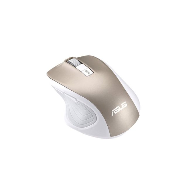 Asus MW202 vezeték nélküli fehér-arany 1000/4000 DPI optikai egér, halk kattintás (90XB066N-BMU020)