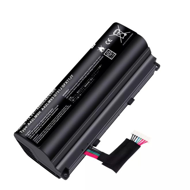 Asus G751JY, G751JT helyettesítő új 8 cellás 4400mAh akkumulátor (A42N1403, 0B110-0034000)
