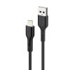Apple iPhone-hoz, iPad-hez 1m Lightning to USB töltő kábel, Fekete