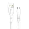 MicroUSB - USB 1m összekötő kábel, Fehér