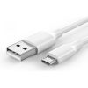 MicroUSB - USB 1m összekötő kábel, Fehér