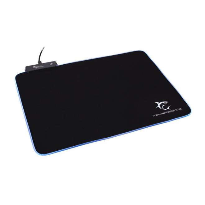 White Shark LUMINOS L gamer egérpad, 7 féle színű megvilágítással 350x250mm (MP-1862)