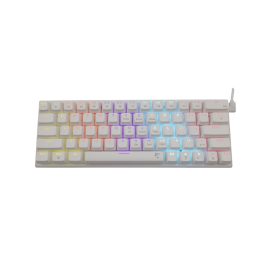   White Shark WAKIZASHI fehér angol kiosztású mechanikus gamer billentyűzet, piros kapcsolók (GK-002211-W/R-US)