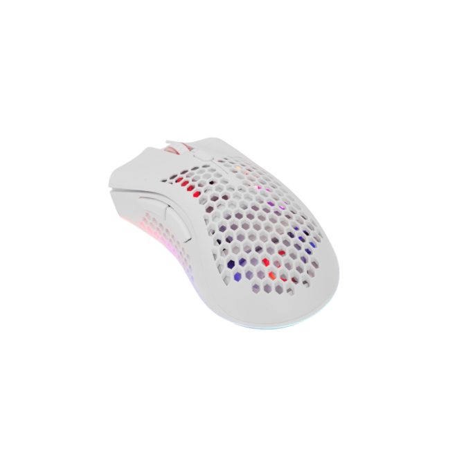 White Shark LIONEL vezeték nélküli RGB Világítós Gamer Egér 10000 DPI, Fehér, Könnyű Méhsejt Váz (WGM-5012W)