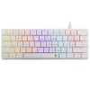 White Shark NAGAMAKI RGB világítós angol kiosztású ALACSONY PROFILÚ MECHANKIUS fehér gamer billentyűzet, piros kapcsolók (GK-006211-W/R-US)