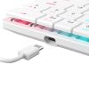 White Shark NAGAMAKI RGB világítós angol kiosztású ALACSONY PROFILÚ MECHANKIUS fehér gamer billentyűzet, piros kapcsolók (GK-006211-W/R-US)