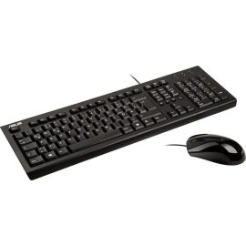   Asus Vezetékes MAGYAR Billentyűzet és Optikai Egér szett, USB-s, Windows 11 kompatibilis, Fekete (U2000)