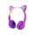 Bluetooth 5.0 vezeték nélküli fülhallgató macskafüllel, Cat Ears lila