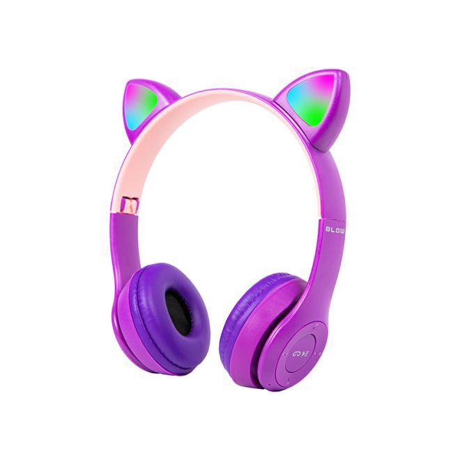 Bluetooth 5.0 vezeték nélküli fülhallgató macskafüllel, Cat Ears lila