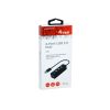 USB Hub 4 Portos elosztó, USB 2.0, fekete (Equip-Life - 128955)