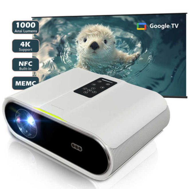 Aokang X1 Full HD LED Projektor Natív 1920x1080p | WiFi | BlueTooth 5.0 | fehér | 1000 ANSI Lumen | MAGYAR nyelvű menüvel