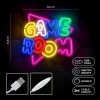 GAME ROOM feliratos LED neon lámpa, falra akasztható világítás, USB csatlakozóval, (NNE20)