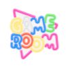 GAME ROOM feliratos LED neon lámpa, falra akasztható világítás, USB csatlakozóval, (NNE20)