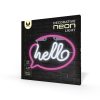 HELLO feliratos LED neon lámpa, falra akasztható világítás, USB csatlakozóval,