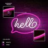 HELLO feliratos LED neon lámpa, falra akasztható világítás, USB csatlakozóval,