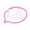 HELLO feliratos LED neon lámpa, falra akasztható világítás, USB csatlakozóval,