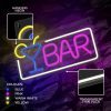 BAR LED neon lámpa, falra akasztható világítás, USB csatlakozóval