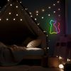 Cica alakú LED neon lámpa, falra akasztható világítás, USB csatlakozóval, RGB távirányítóval
