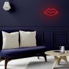 Ajak alakú LED neon lámpa,falra akasztható világítás, USB csatlakozóval