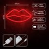 Ajak alakú LED neon lámpa,falra akasztható világítás, USB csatlakozóval