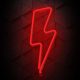 Villám alakú LED neon lámpa - falra akasztható dekor világítás USB csatlakozóval, modern és látványos fényforrás hálószobába, nappaliba vagy ajándékba