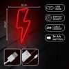 Villám alakú LED neon lámpa,falra akasztható világítás, USB csatlakozóval