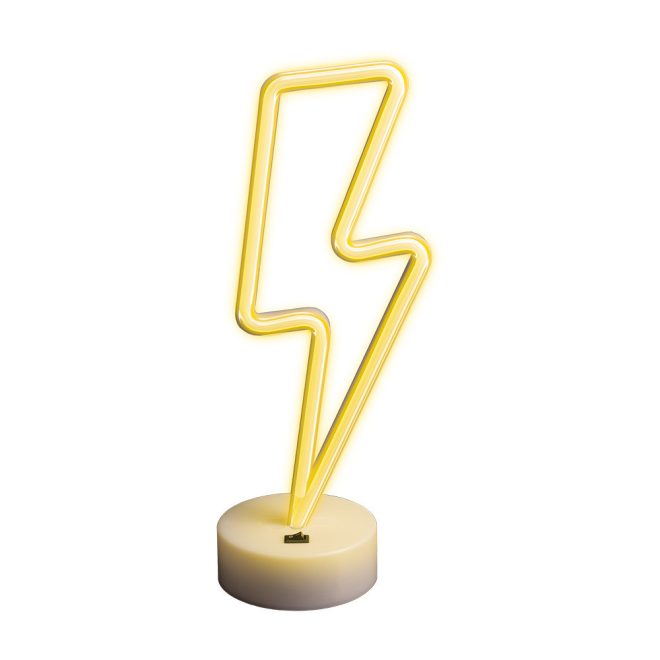 Villám alakú LED neon asztali lámpa, USB csatlakozóval
