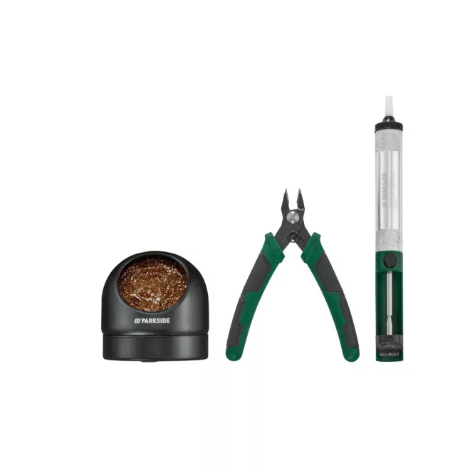PARKSIDE® Ónszippantó pumpa, forrasztópáka hegytisztító és huzalvágó fogó szett