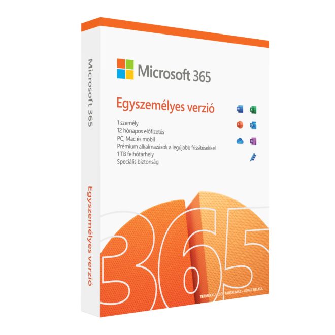 Microsoft Office 365 Personal, Magyar, 1 Felhasználó 1évre + 1TB OneDrive felhőtárhely