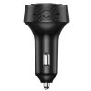 Szivargyújtós Autós FM Transmitter 30W USB-C és USB-A telefon gyors töltővel, Rainbow LED világítás, MP3 lejátszás (Jellico - FM2)