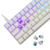 White Shark SHINOBI-2 RGB világítós angol kiosztású MECHANKIUS fehér gamer billentyűzet, kék kapcsolós (GK-004221W/BL-US)