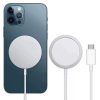 Apple iPhone Gyári vezeték nélküli mágneses indukciós töltő, Qi Wireless, gyorstöltés, Magsafe töltő és tok kompatibilis 15W, fehér (MHXH3ZM/A)