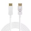 2m-es DisplayPort - DisplayPort (Apa/Apa) összekötő kábel, fehér (Sandberg - 509-15)