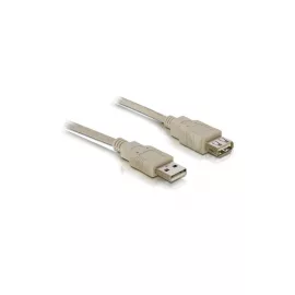 3m-es USB hosszabbító kábel male/female (Apa/Anya) bézs
