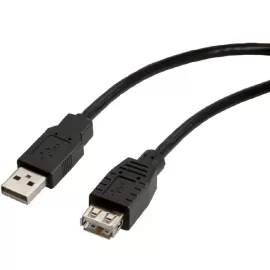   2m-es USB hosszabbító kábel male/female (Apa/Anya) fekete (ROLINE)